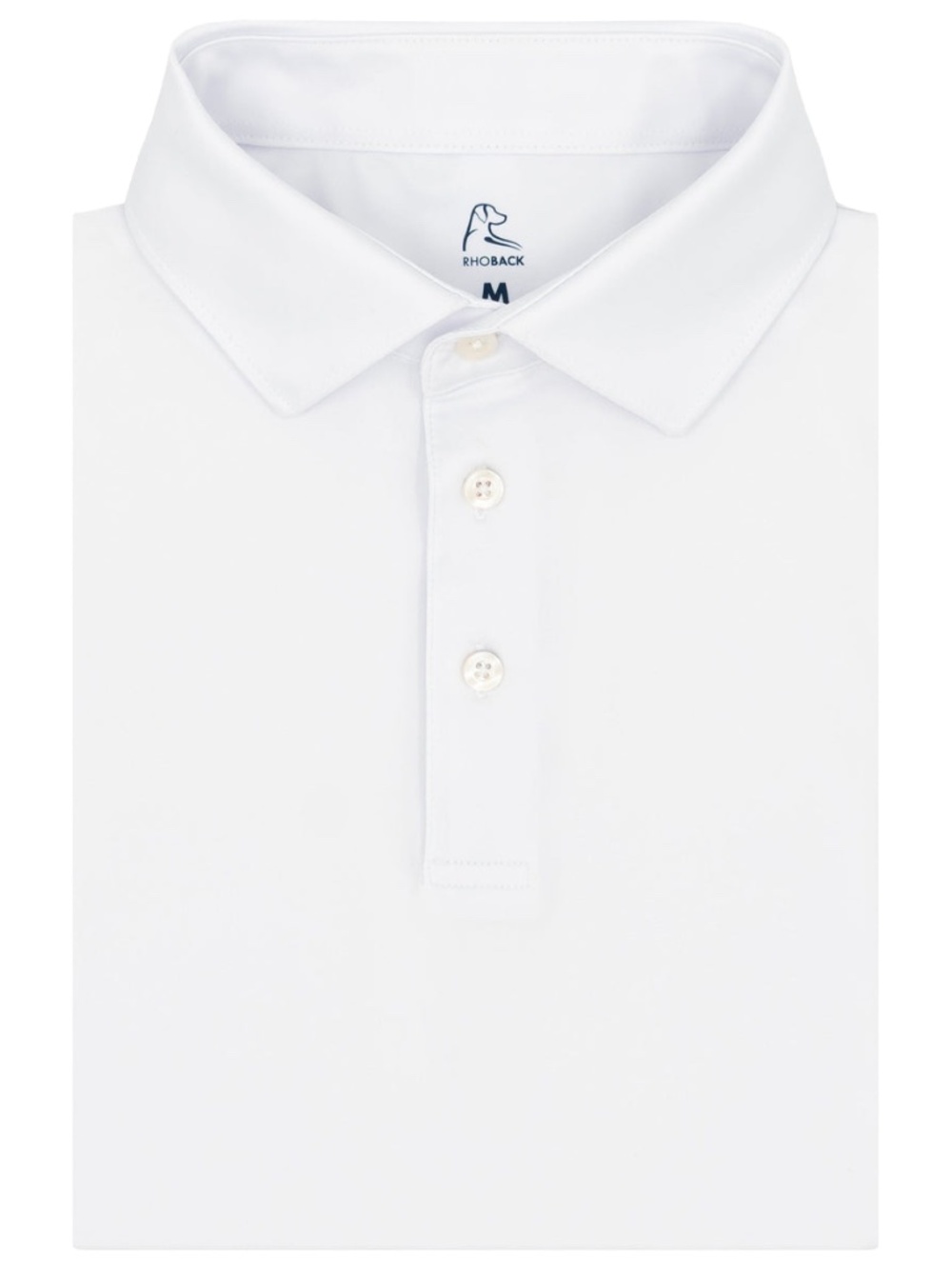 Rhoback Performance Polo White Short Sleeve Golf Shirt XXL Stretch
